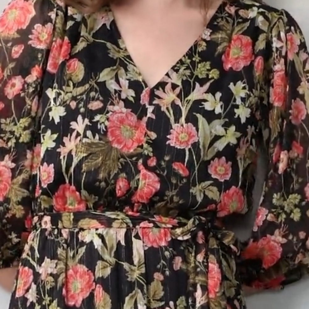 LC Lauren Conrad Black Floral Maxi Dress | Size XXL - NWT - Picture 2 of 8
